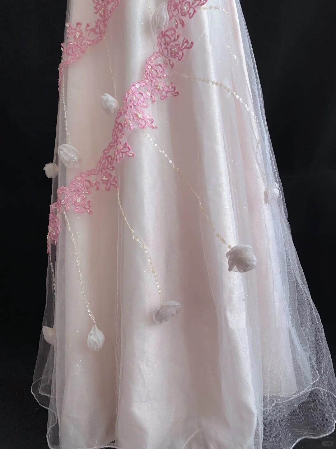 Blush Pink Halter Neck Long Elegant Romantic Dress with Waist Cinching Design, Wedding Dress & Bridal Gown gh8163