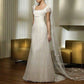 girlhomeshops--White Square Neck Classic Romantic Lace Elegant Long Wedding Dress gh5666