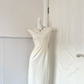 Off White Lace Waist Midi Homecoming Dress Cap Sleeve Round Neck Sheath Cocktail Gown gh9392