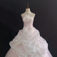 White Spaghetti Strap Romantic Gown, Cinched Waist, Voluminous Princess Skirt, Wedding Dress & Bridal Gown gh8204