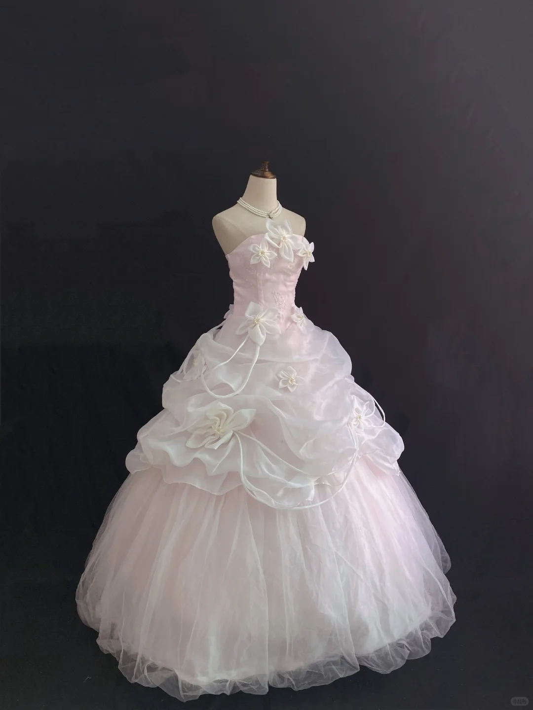White Spaghetti Strap Romantic Gown, Cinched Waist, Voluminous Princess Skirt, Wedding Dress & Bridal Gown gh8204