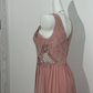 Light Pink Cutout Spaghetti Strap Waist-Cinched Bodycon Long Prom & Evening Gown gh7221