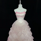 Blush Pink Gradient Spaghetti Straps Cinched Waist Voluminous Princess Skirt Romantic Dress, Wedding Gown gh8030