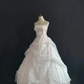 Blush Pink Strapless Romantic Gown with Cinched Waist and Voluminous Princess Skirt, Wedding Dress & Bridal Gown gh8205
