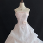 Romantic Blush Pink Strapless Gown with Cinched Waist and Voluminous Princess Skirt, Wedding Dress & Bridal Gown gh8165