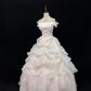 Blush Pink Off Shoulder, Cinched Waist, Voluminous Princess Skirt Romantic Dress, Wedding Gown gh8081