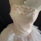 Blush pink strapless romantic gown with fitted waist and voluminous princess skirt, wedding dress and bridal gown gh8250