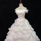 Blush Pink Off Shoulder, Cinched Waist, Voluminous Princess Skirt Romantic Dress, Wedding Gown gh8081