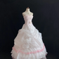 Romantic Blush Pink Strapless Gown with Cinched Waist and Voluminous Princess Skirt, Wedding Dress & Bridal Gown gh8165