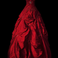 Red Strapless Fitted Waist Voluminous Skirt Prom Gown & Evening Gown gh7342
