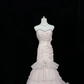 Blush Pink Strapless, Cinched Waist, Slim Fit Sexy Mermaid Skirt Long Romantic Dress, Wedding Gown gh8032