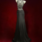 ✨Girlhomeshops-Black Halter Beaded Mermaid Gown Chiffon Lace Gatsby Style gh10148