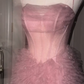 Pink shiny elegant long graduation gown evening gown gh6815