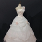 Blush pink strapless romantic gown decorated with floral ornaments, fitted waist and voluminous princess skirt, wedding dress & bridal gown gh8252