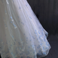 White Strapless Long Romantic Gown With Light Blue Lace Skirt, Wedding Dress & Bridal Gown gh8207