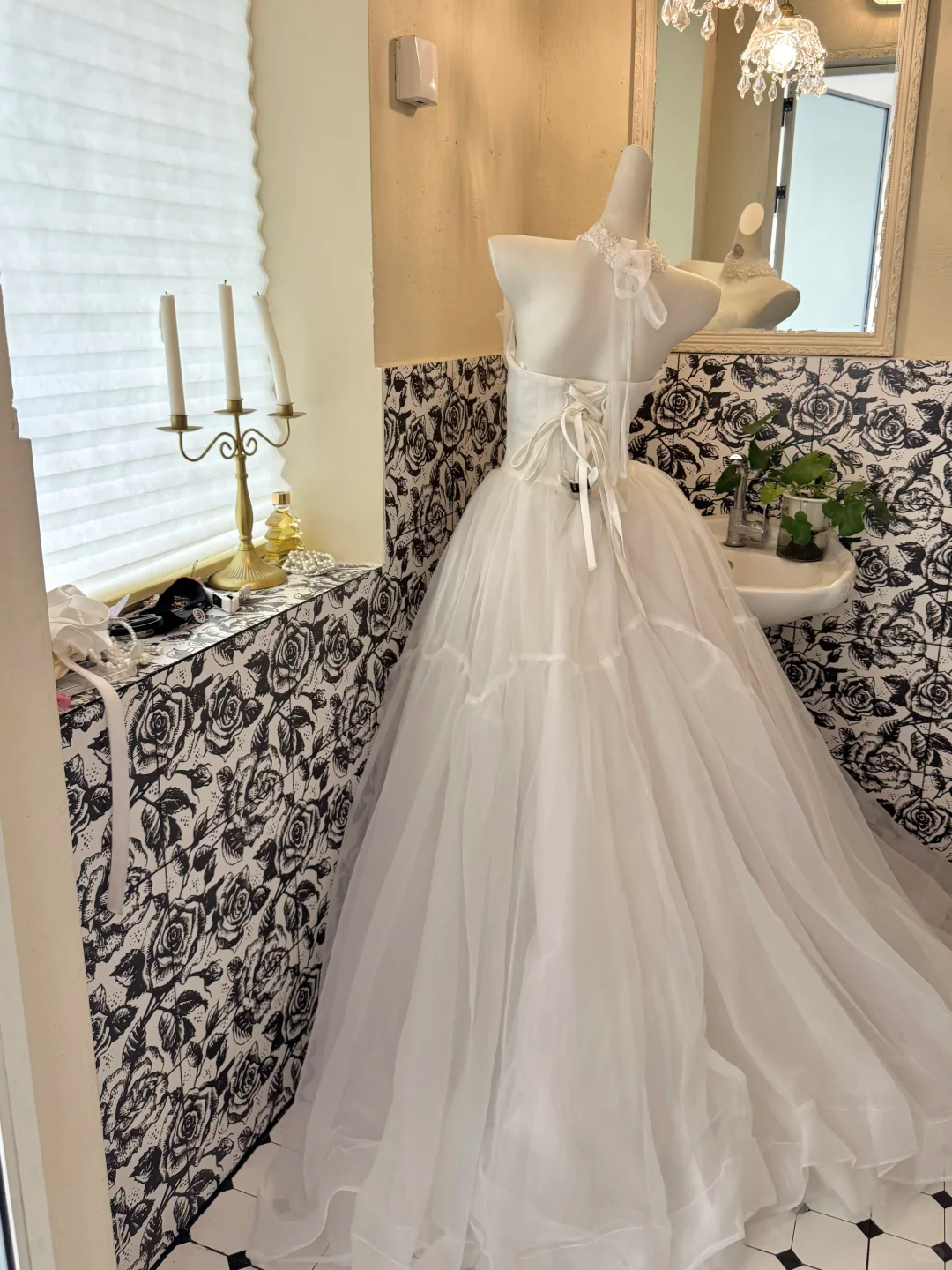 Light Grey Spaghetti Strap Waist-Cinched Full Flared Skirt Elegant Luxury Romantic Dress, Wedding Gown gh7680