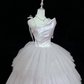 Blush Pink Satin Spaghetti Strap Cinched Waist Voluminous Tiered Princess Skirt Romantic Dress, Wedding Gown gh7988