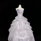 Lavender Strapless Cinched Waist Voluminous Princess Skirt Long Romantic Dress, Wedding Gown gh7948