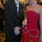 girlhomeshops-Red beaded long dress gh6146