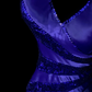 Royal Blue Halter V‑Neck Evening Gown, Diagonal Sequin Embellishment, Fitted Waist, Satin Long Dress With High Side Slit, Formal Prom Party Gown gh8887