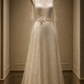 ✨Girlhomeshops-Ivory Halter Qipao Lace Wedding Dress with 3D Floral Pearl Waist & Train gh10529