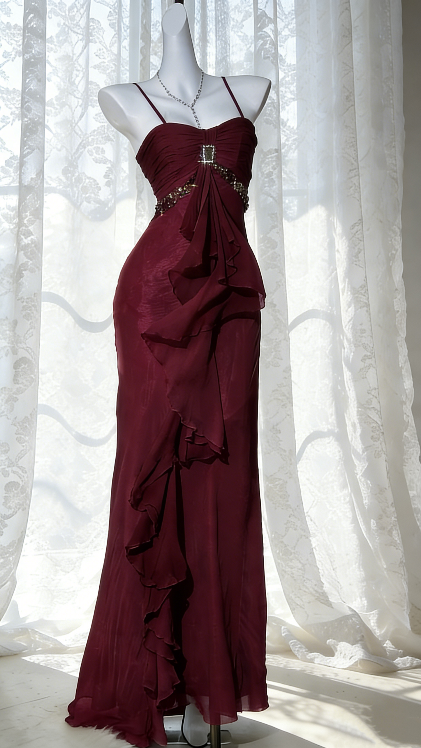 🍃 Robe de soirée verte à dégradé vaporeux - Votre nouvelle robe de soirée incontournable gh6940