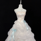 Light Apricot Spaghetti Strap Cinched Waist Voluminous Princess Skirt Long Romantic Dress, Wedding Gown gh7949