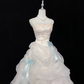 Light Apricot Spaghetti Strap Cinched Waist Voluminous Princess Skirt Long Romantic Dress, Wedding Gown gh7949