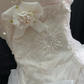 Off-white strapless long romantic gown with cinched waist and voluminous princess skirt, wedding dress & bridal gown gh8254