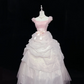 Blush Pink Gradient Cinched Waist Voluminous Princess Skirt Long Romantic Dress, Wedding Gown gh8036