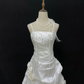 Off-white Satin Spaghetti Strap Long Vintage Luxury Romantic Gown, Wedding Dress & Bridal Gown gh8125