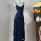 girlhomeshops-Fashion Slim - Fitting Spaghetti - Strap Ruffled Prom Dress girl dress gh5845