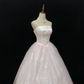 Blush Pink Spaghetti Strap Romantic Wedding Dress, Cinched Waist, Embroidered, Classic Exquisite Voluminous Full Swing Skirt, Bridal Gown gh8134