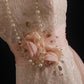 girlhomeshops-Light Pink Lace and Chiffon Sleeveless High-Low Train Evening Gown gh6306
