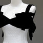 Girlhomeshops -Black elegant classic Hepburn style long satin prom dress evening dress party dress gh5121