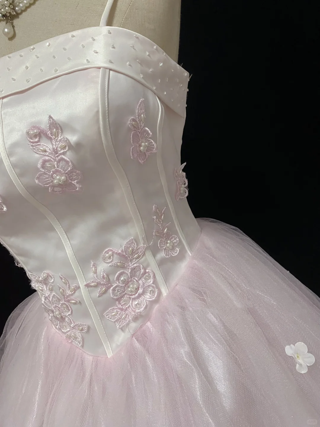 Blush Pink Spaghetti Strap Romantic Wedding Dress, Cinched Waist, Embroidered, Classic Exquisite Voluminous Full Swing Skirt, Bridal Gown gh8134
