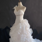 Blush Pink One Shoulder Long Romantic Gown, Slim Fit & Cinched Waist, Wedding Dress & Bridal Gown gh8219