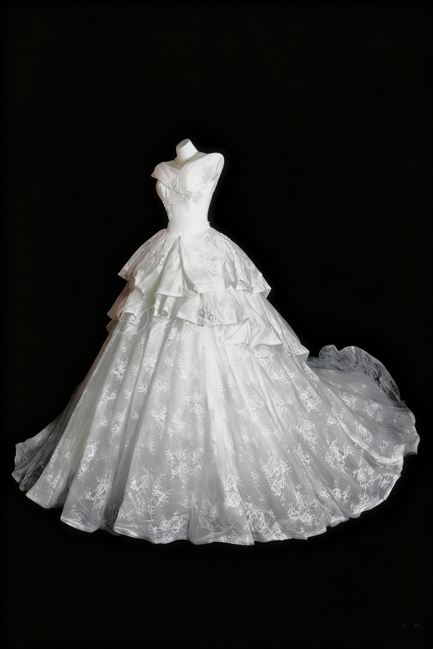 girlhomeshops – Weißes, wunderschönes und exquisites langes Spitzenhochzeitskleid gh6281