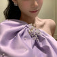 Purple Barbie Short One Shoulder Fashion Party Dress Satin gh6638
