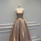 Luxury Sweet Style Iridescent Satin Spaghetti-Strap Gown - Elegant Dress for Date & Party gh6559