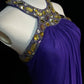 Lila Vintage-Mode Elegant Exquisite Edelstein Strass Perlen Lange Bodenlangen Tüll Ballkleid Abendkleid Partykleid Ballkleid gh3863