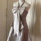Pink beautiful and elegant bow short homecoming dress dress skirt prom dress evening dress gh4335