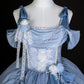 Girlhomeshops-Blaues süßes, modisches, kurzes Tüll-Heimkehrkleid, Geburtstagskleid, gh5344