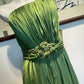 Green elegant fashion long satin Prom dresses evening dress birthday party dress gh4945