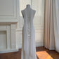 Robe de bal longue en satin blanc gh6797
