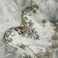 Schimmerndes, silber-graues, trägerloses Ballkleid im Court-Stil mit Farbverlauf – Dinner- und Retro-Ballkleid gh6568