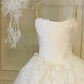 Girlhomeshops - Robe de bal de mariage longue et élégante en tulle et dentelle florale blanche gh5436