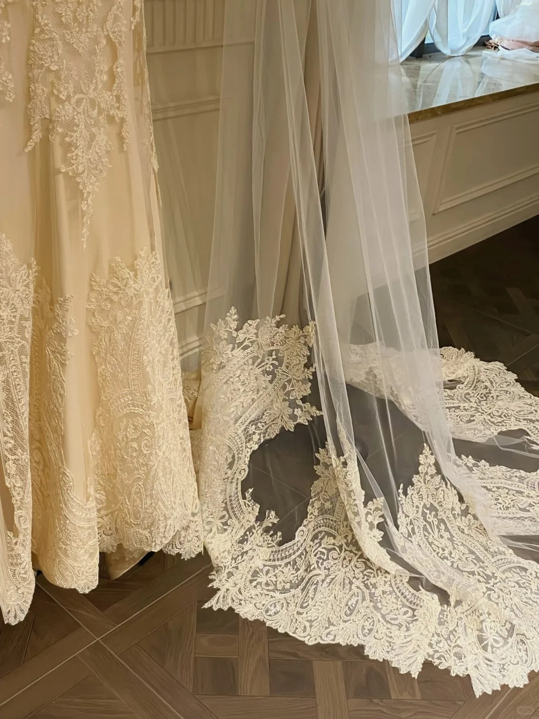 Girlhomeshops-Wunderschönes, exquisites Spitzen-Brautkleid, langes, elegantes Tüll-Brautkleid, Ballkleid, gh5438