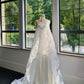 Girlhomeshops – Weißes, exquisites, langes, elegantes Feen-Hochzeitsballkleid gh5446