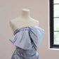 Girlhomeshops-Blue fashion long satin Prom dress evening dress gh5070
